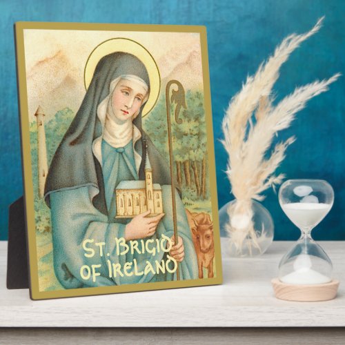 St Brigid of Ireland M 014 8x10 Plaque