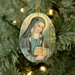 St. Brigid of Ireland (M 014) Ceramic Ornament