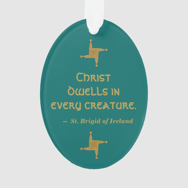 St. Brigid of Ireland (M 014) Ornament (Back)
