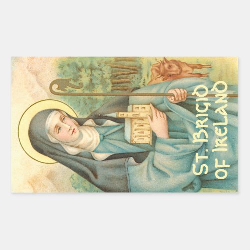 St Brigid of Ireland M 014 Rectangular Sticker