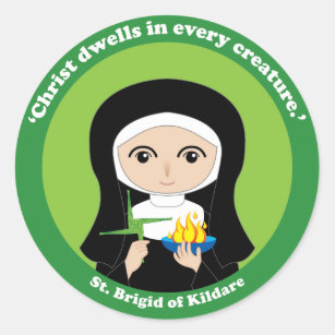 St. Brigid of Kildare Classic Round Sticker