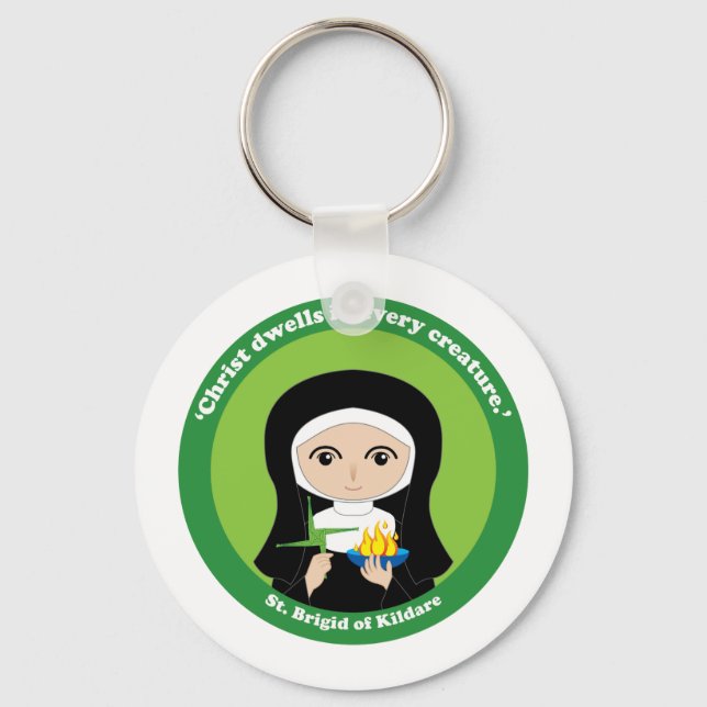 St. Brigid of Kildare Keychain (Front)