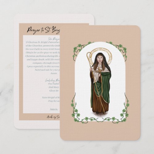 St. Brigid of Kildare Novena Card