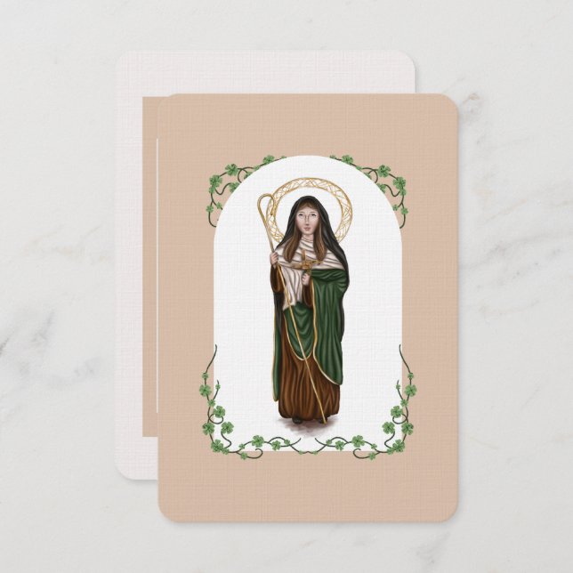 St. Brigid of Kildare Prayer Card (Front/Back)
