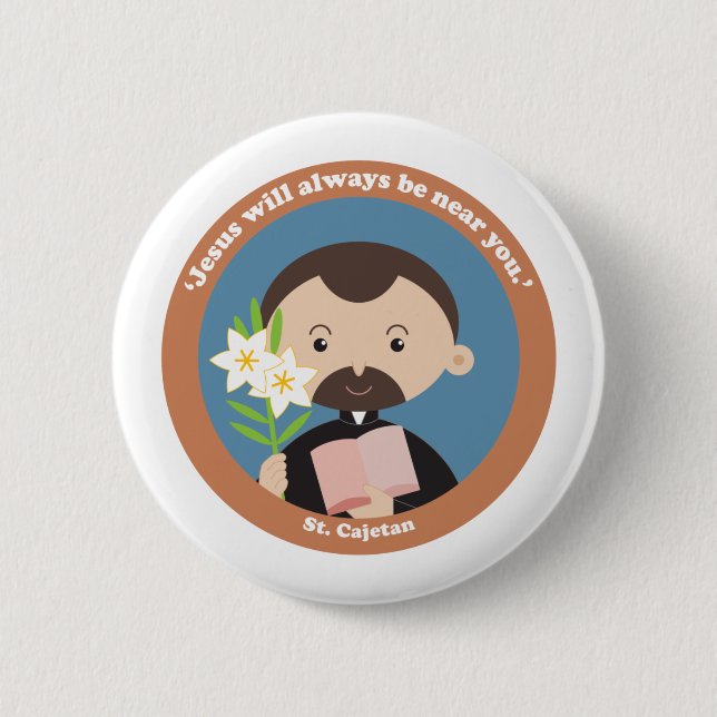 St Cajetan Button (Front)