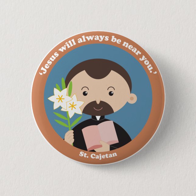 St Cajetan Button (Front)