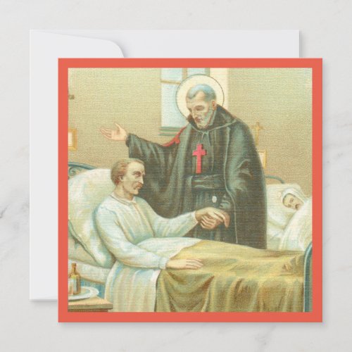 St Camillus Comforting an Invalid M 021 Card