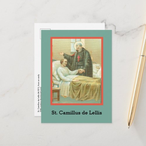 St Camillus Comforting an Invalid M 021 Postcard