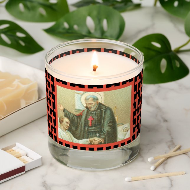 St. Camillus Comforting an Invalid (M 021) Scented Candle (Lit)