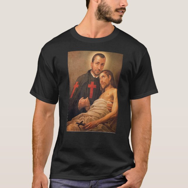 St Camillus De Lellis Catholic Patron Saint Nurses T-Shirt (Front)