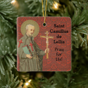 St. Camillus de Lellis (SAU 37) Square Ceramic Ornament