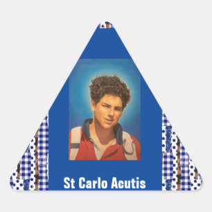 St Carlo Acutis Triangle Sticker