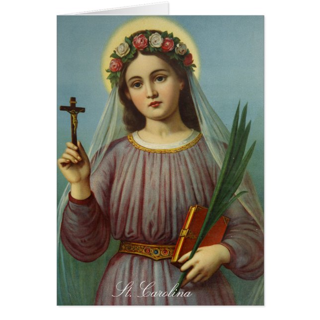 St. Caroline Carolina Religious Patron Saint Cards (Front)