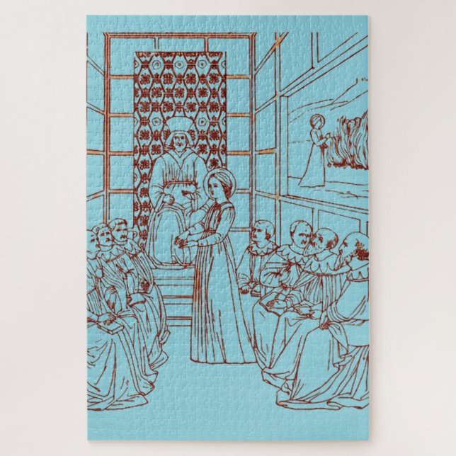 St Catherine Disputing with Scholars by Masolino Jigsaw Puzzle (Vertical)