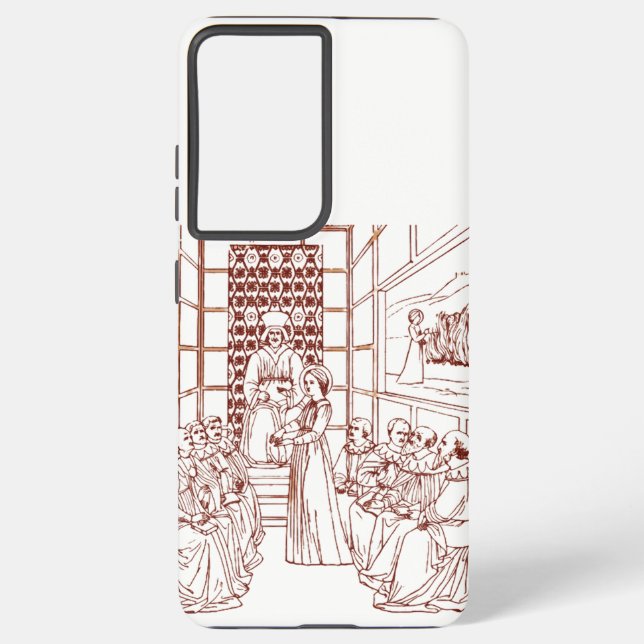 St Catherine Disputing with Scholars by Masolino Samsung Galaxy Case (Back)