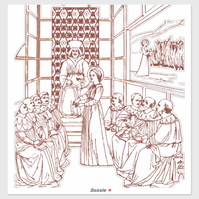 St Catherine Disputing with Scholars by Masolino Sticker (Sheet)