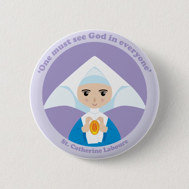 St. Catherine Laboure Button (Front)