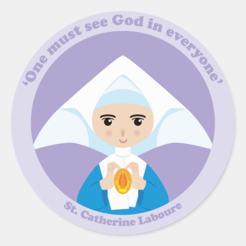 St Catherine Laboure Classic Round Sticker