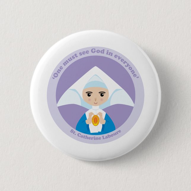 St. Catherine Laboure Pinback Button (Front)