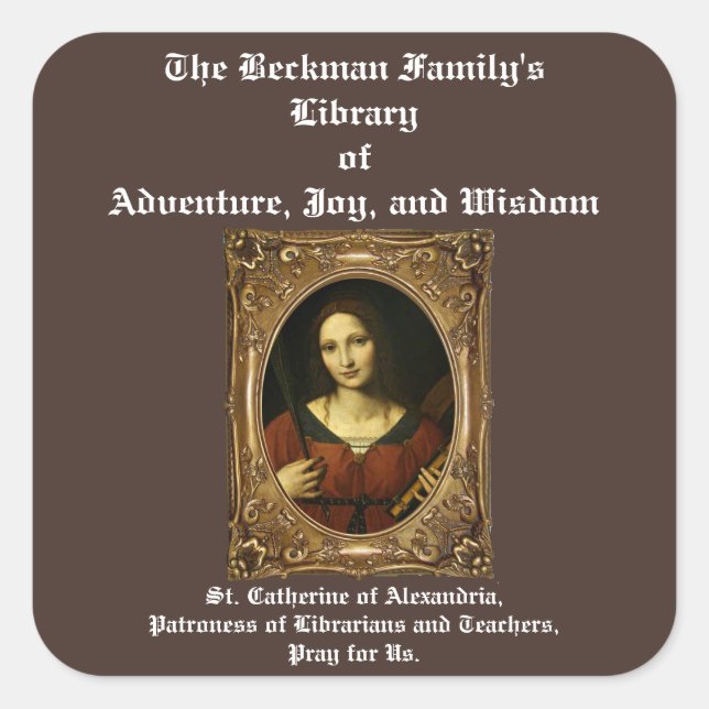St. Catherine of Alexandria Bookplates (Front)