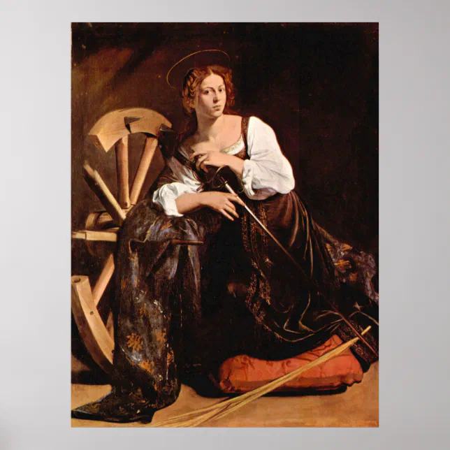 St. Catherine of Alexandria by Caravaggio Poster | Zazzle