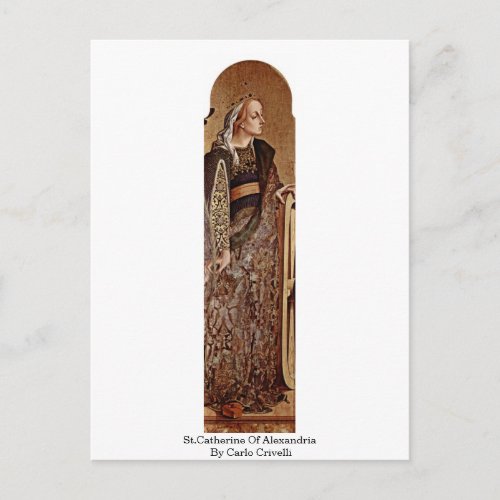 StCatherine Of Alexandria By Carlo Crivelli Postcard