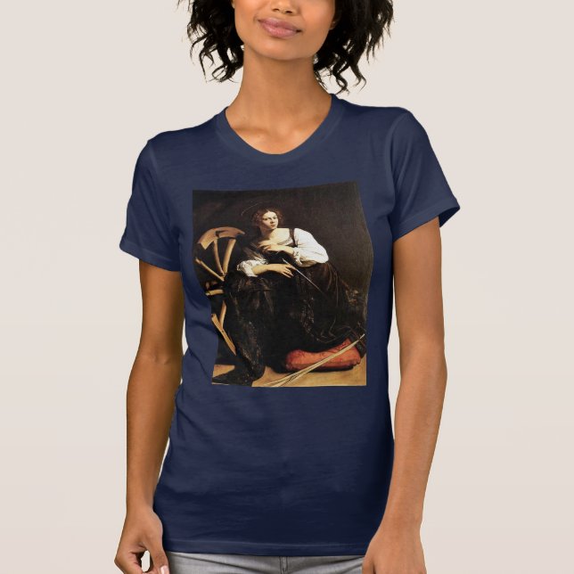 St. Catherine Of Alexandria By Michelangelo Merisi T-Shirt (Front)