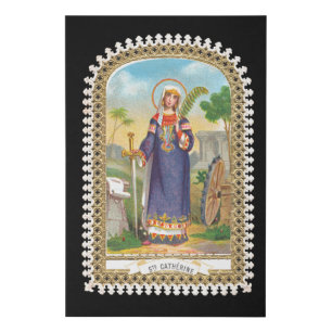 St. Catherine of Alexandria in Egyptian Dress Faux Canvas Print