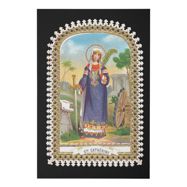 St. Catherine of Alexandria in Egyptian Dress Faux Canvas Print (Front)