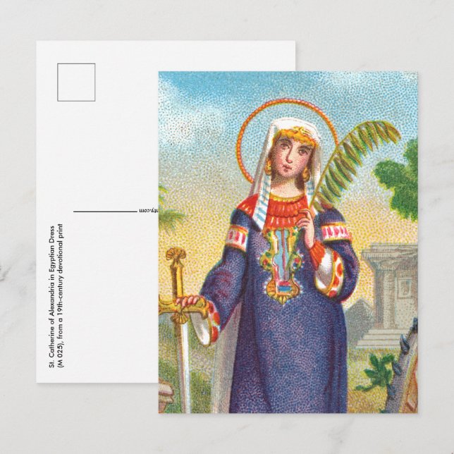 St. Catherine of Alexandria in Egyptian Dress Post Postcard (Front/Back)