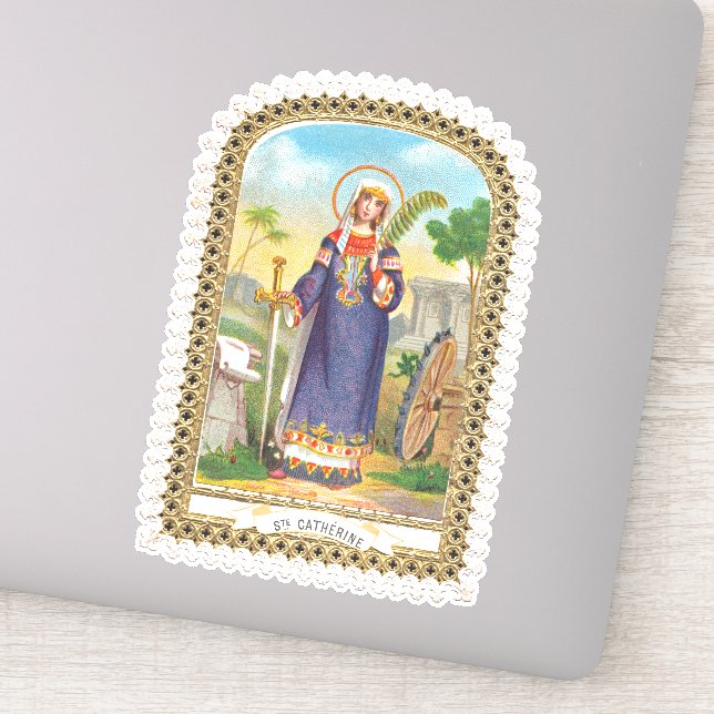 St. Catherine of Alexandria in Egyptian Dress Sticker (Detail)