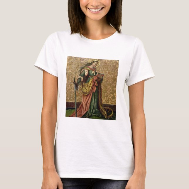 St. Catherine of Alexandria (oil on panel) 2 T-Shirt (Front)