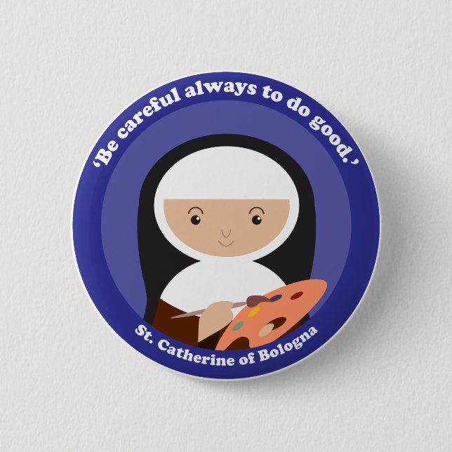 St. Catherine of Bologna Button (Front)