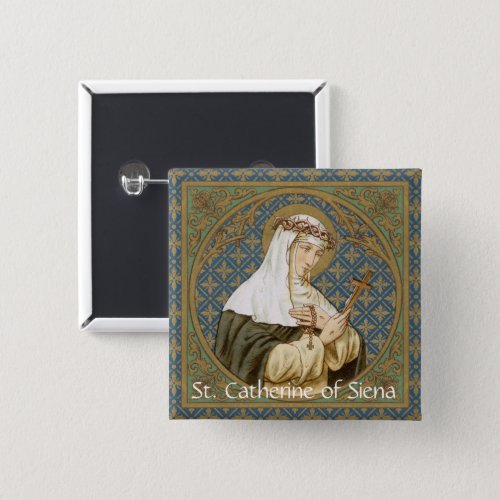 St Catherine of Siena BK 19 Button