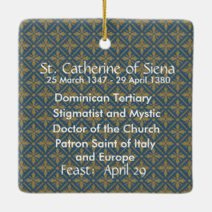 St. Catherine of Siena (BK 19) Ceramic Ornament