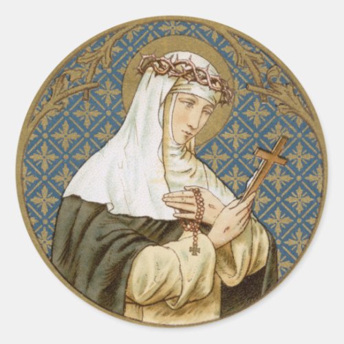 St Catherine of Siena BK 19 Classic Round Sticker