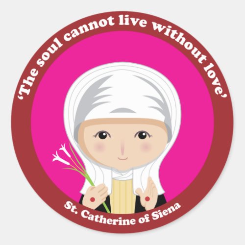 St Catherine of Siena Classic Round Sticker