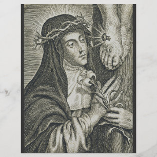 St. Catherine of Siena Crucifixion Art Noir Faith Flyer