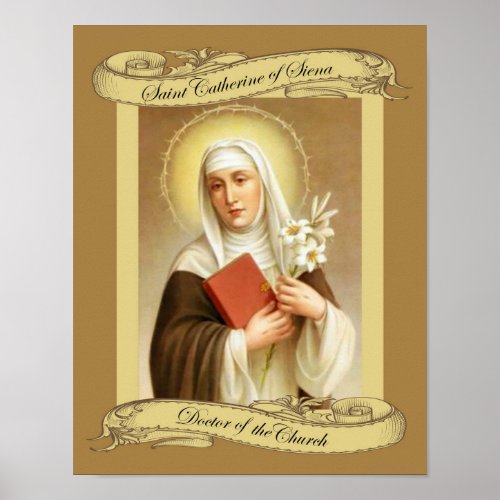 St Catherine of Siena Doctor of the Church Poster