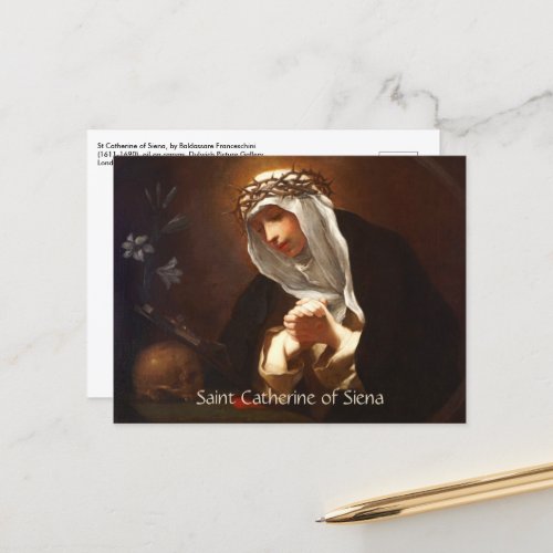 St Catherine of Siena Franceschini Horizontal Postcard
