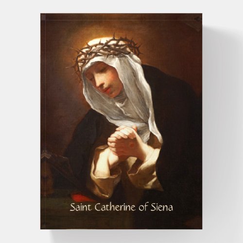St Catherine of Siena Franceschini Vertical Paperweight