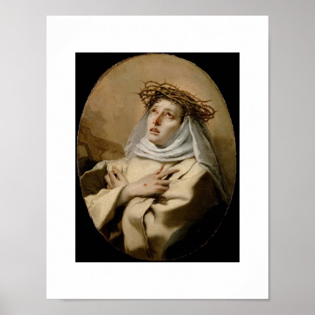 St. Catherine of Siena Hl. Katharina Siena Tiepolo Poster (Front)