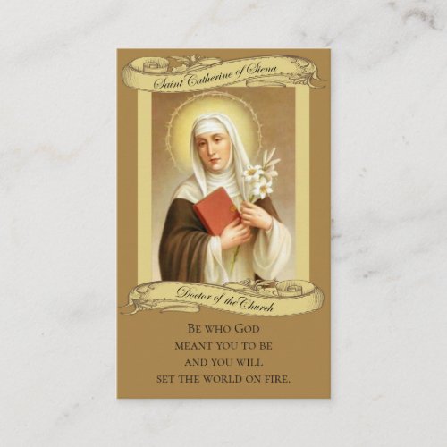 St Catherine of Siena Holy Card