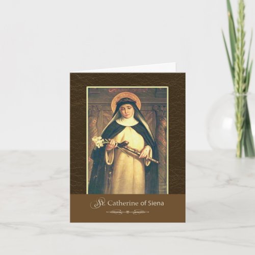 St Catherine of Siena Pray For Us Card