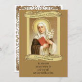 St. Catherine of Siena Prayer & Holy Card (Front/Back)