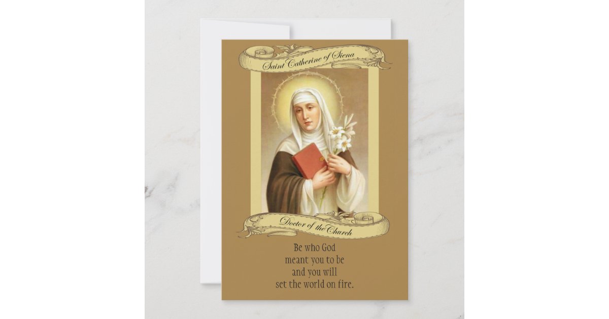 St. Catherine of Siena Prayer & Holy Card Zazzle