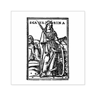 St. Catherine of Siena Religious Rubber Stamp