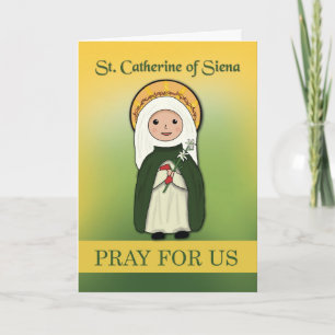 St. Catherine of Siena Thinking of You Catholic Card