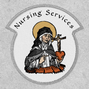 St. Catherine of Siena with Crucifix-Topped Heart Patch