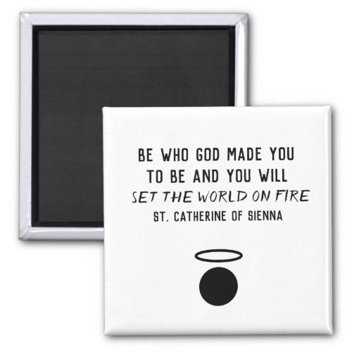 St Catherine of Sienna Quote Magnet